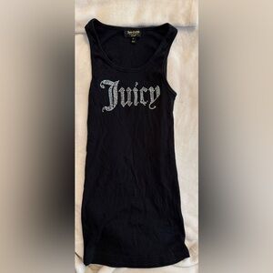 Juicy Couture Black Tank with Rhinestone Logo